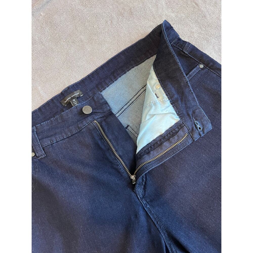 Universal Standard Donna High Rise Curve Straight Leg Jeans Dark Indigo Size 18 - Picture 7 of 13